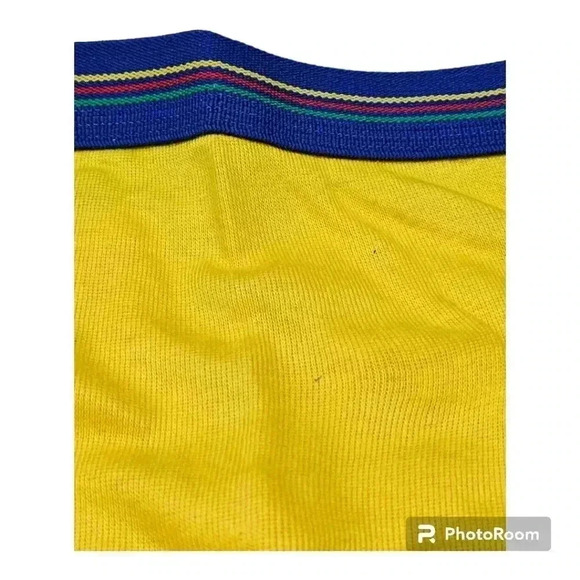 80s Made in the USA mens hip brief by Spring City Knitting Co. Yellow Small - Picture 3 of 7